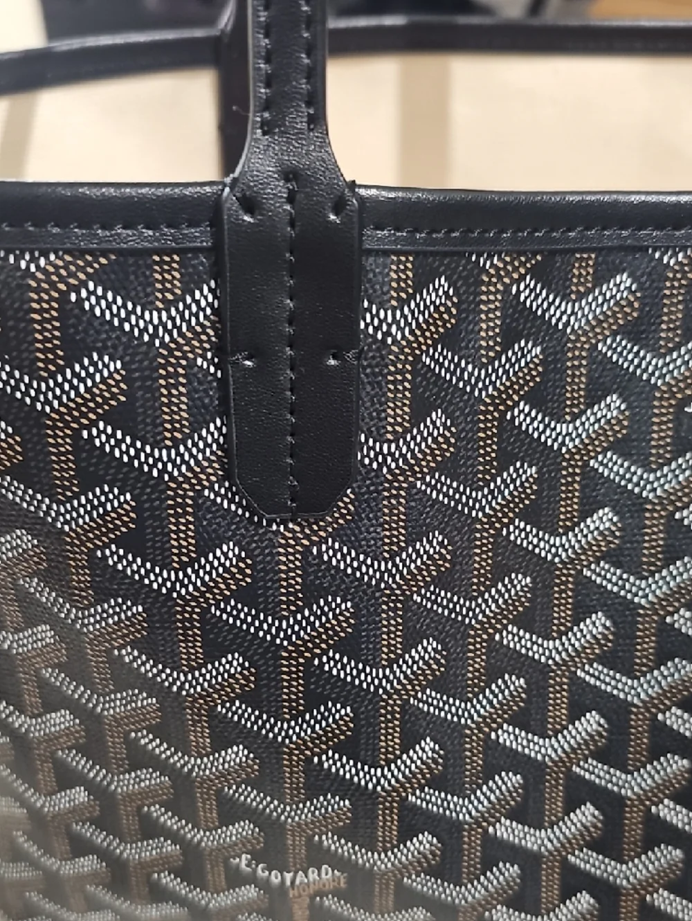 Goyard Black Patterned Tote Bag with Pouch Pre-owned - Picture 4 of 16